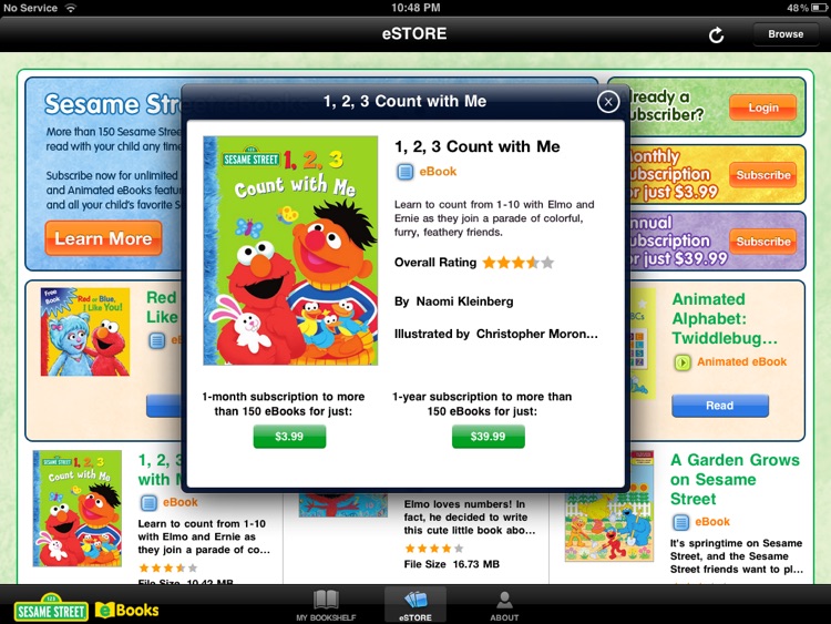 Sesame Street eBooks for iPad