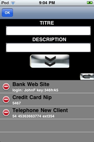 Information keeper screenshot 2