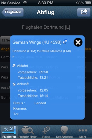 Dortmund Flight Info + Flight Tracker screenshot 2