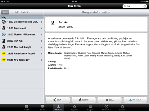 Kolla.tv för iPad screenshot 2