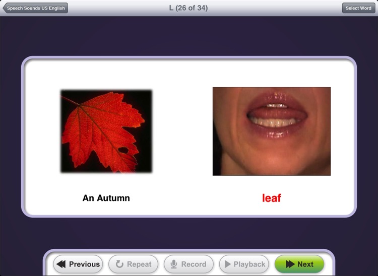 Speech Sounds on Cue for iPad (US English)