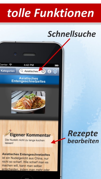 Nudelgerichte HD - 400 Nudel Rezepte mit Kochmanager