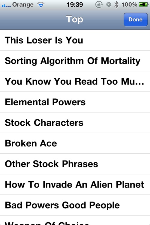 Pocket Tropes - TVTropes in your pocket