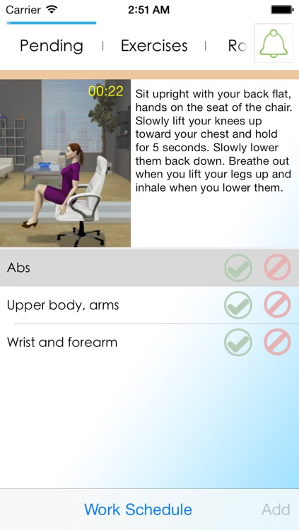 Health@Work - Workplace reminder to exercise, stretch, drink water