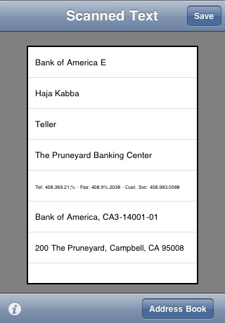 Biz Cards (Business Card Holder/Scanner/Printer) screenshot 2