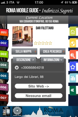 Roma Mobile Guide - Indirizzi Segreti screenshot 3