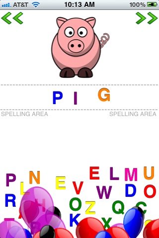 Spelling Board Animals Lite screenshot 2