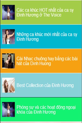 Ca si Dinh Huong - Video Am Nhac va Hinh Anh screenshot 2