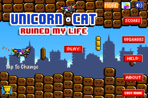 Unicorn-Cat Ruined My Life: Impossible Magic Rainbow Side-Scroller Survival On A Crazy Little Adventure screenshot 4