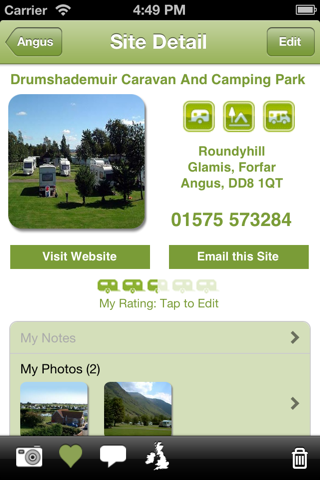 Sites UK Lite - Caravan and Camping Sites in the UK screenshot 3