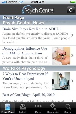 Psych Central screenshot 3