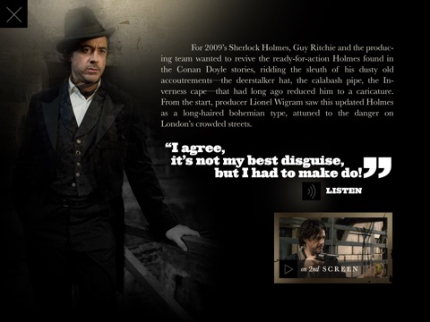 SHERLOCK HOLMES: A GAME OF SHADOWS Movie App screenshot 4