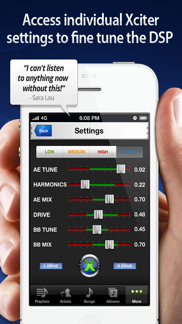 Audio Xciter - DSP Enhanced Music Player Screenshot 4