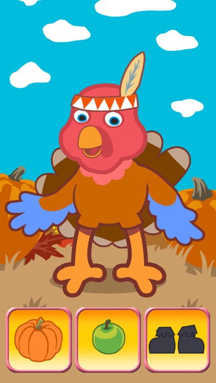 Thanksgiving Turkey Dressing Up Game For Kids screenshot-3