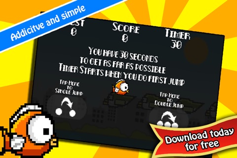 Jumpy Lil Fish : A Bird Hopping Game - by Cobalt Play Games screenshot 3