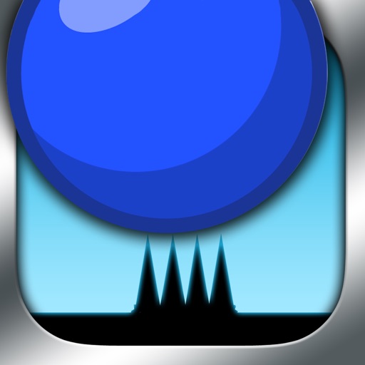 Blue Bouncing Ball Spikes - Night Run iOS App