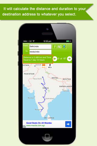 MapsIndia Find distance screenshot 3