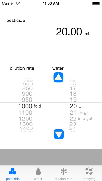 Agrochemical Calculator for iPhone