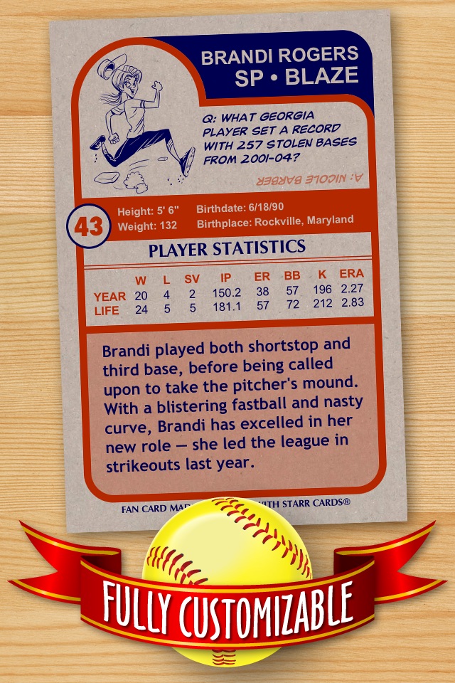 Softball Card Maker - Make Your Own Custom Softball Cards with Starr Cards screenshot 2