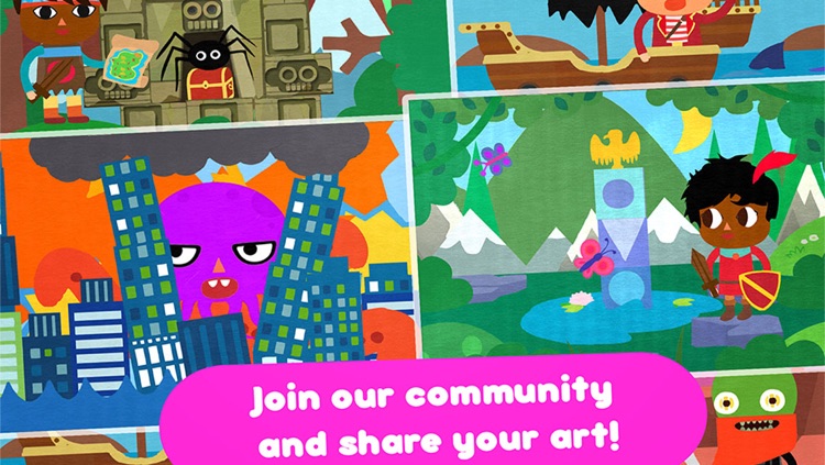 Crea story Adventure – create and play – creative art app for kids with super hero robot pirate western cowboy and treasure quest screenshot-4
