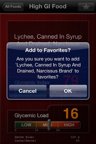 A Low GI Diet - Glycemic Index Search Screenshot 3