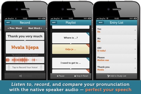 WordUP Croatian LITE ~ Mirai Language Systems screenshot 3