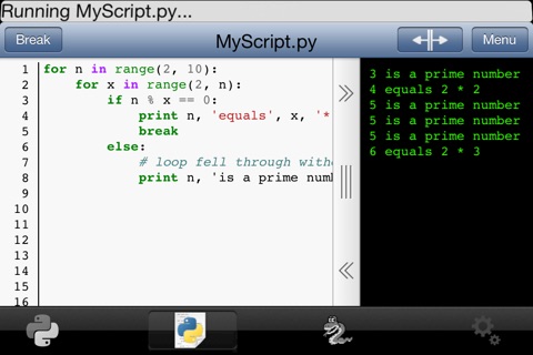 Python 2.6 for iOS screenshot 2