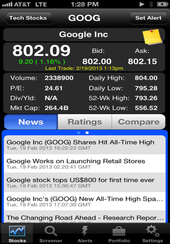 Stock Alerts screenshot 4