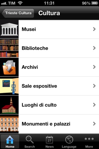 Trieste Cultura english version screenshot 2