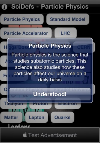 SciDefs Lite - Particle Physics (iAd Supported) screenshot 3