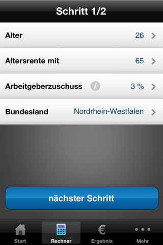 Förderrechner für Betriebsrenten screenshot 2