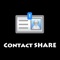 Contact Share is a an application that allows you to share contacts between your iPhones,iPod Touches and iPads