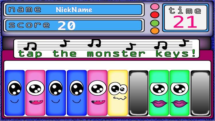 Cute Monster Piano Keys