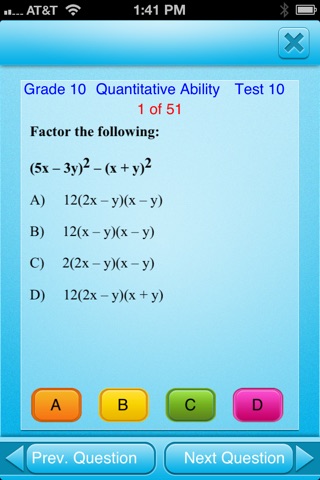 QVprep School Edition : Grade 3 4 5 6 7 8 9 10 Quantitative Maths Verbal English Ability Practice Tests prep for 3rd third 4th fourth 5th fifth 6th sixth 7th seventh 8th eighth 9th ninth 10th tenth grade math vocabulary quiz common core standard screenshot 2