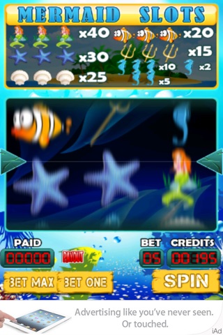 Mermaid Slots - Free Slot Machine Spin and Win Game! screenshot 2