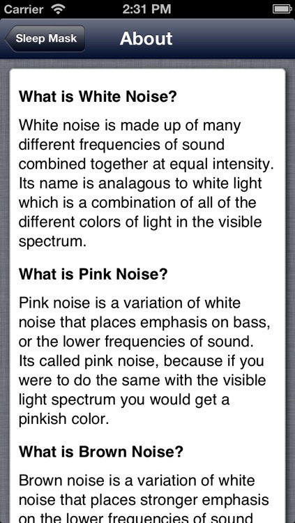Sleep Mask - White Noise for Sleep and Relaxation