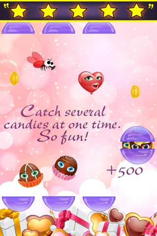 Candy Catch - Sugar Valentine Bonbon Endless Rainbow Love Catching Game screenshot 4