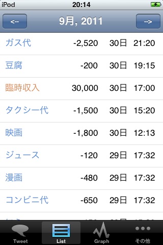 TweetBudget screenshot 2