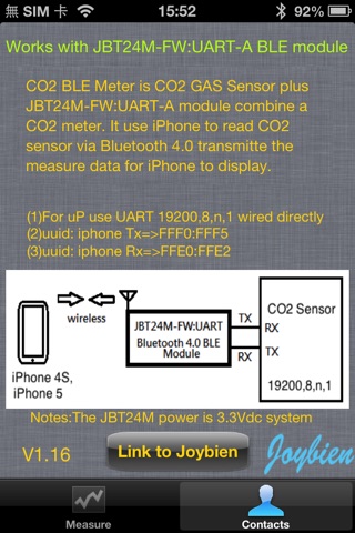 BLE CO2 meter screenshot 2