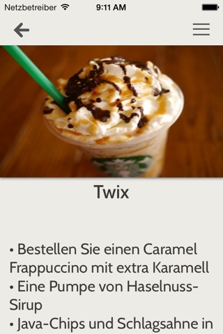 Secret Menu for Starbucks screenshot 3