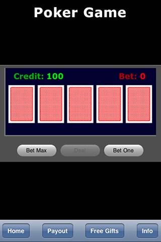 Free Poker Game screenshot 2