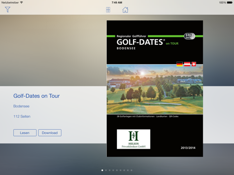 Скриншот из GolfDates Golfführer