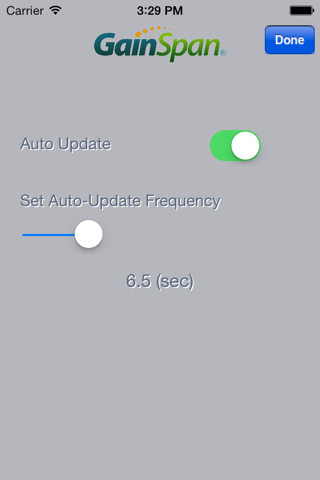 GainSpan NXP WiFi Sensor screenshot 3