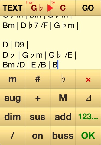 Trans Chord  - music guitar chord transposition / chord editor screenshot 2