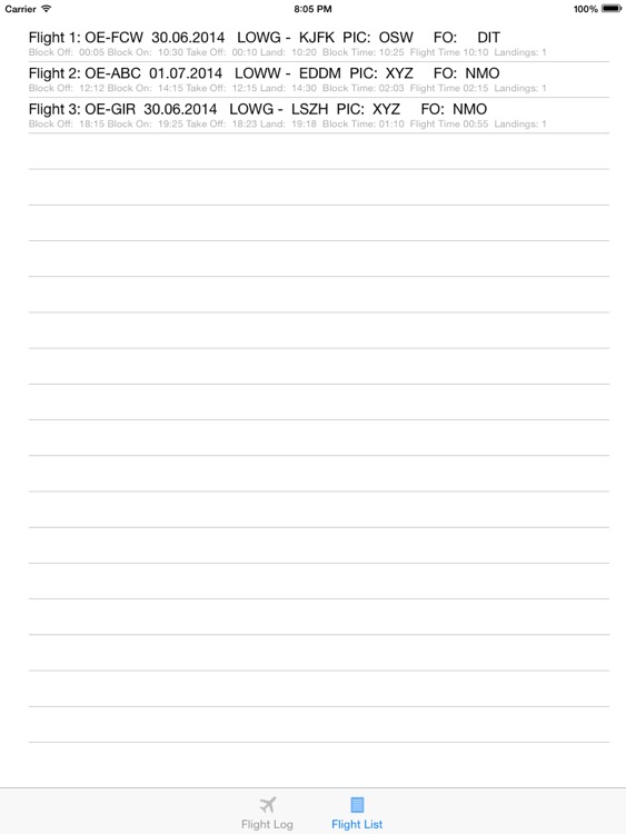 Aircraft Log, the first electronic aircraft log for your iPad. screenshot-3