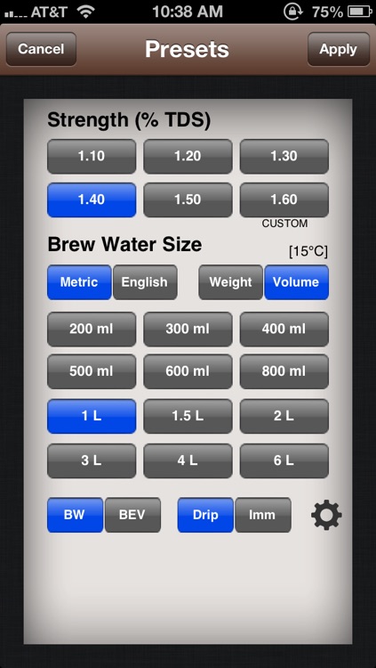 VST CoffeeTools for iPhone