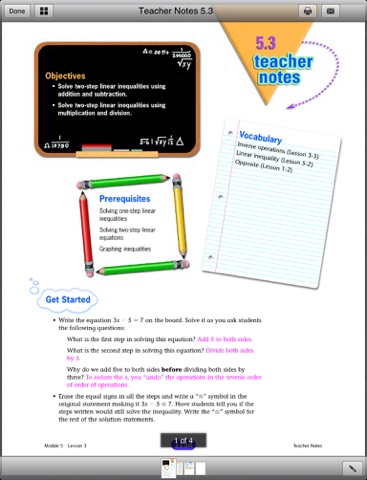 Teacher and Student Print Materials for Algebra, Data Analysis screenshot 4