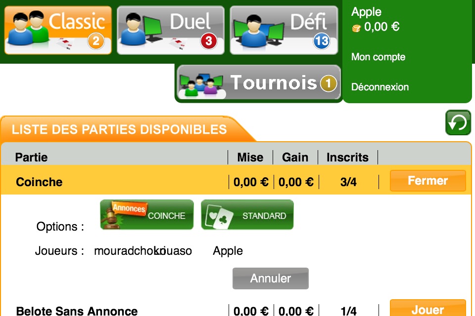 LudiCash Belote screenshot 2