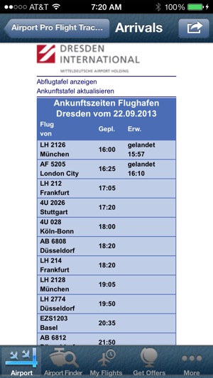 Dresden Flight Info + Flight Tracker(圖4)-速報App