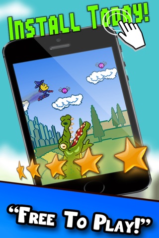 Hoppy Wizard Bird - Tiny Frog Jump-ing The Flappy Way screenshot 3